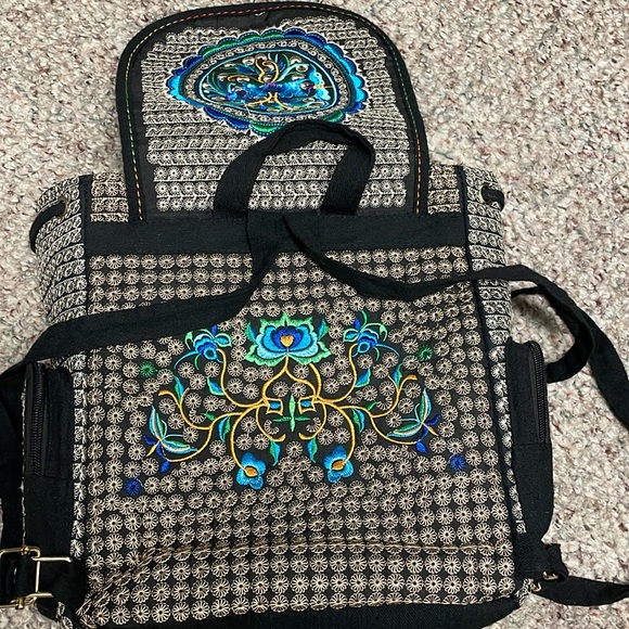 Embroidered Floral Backpack - Picture 8 of 10